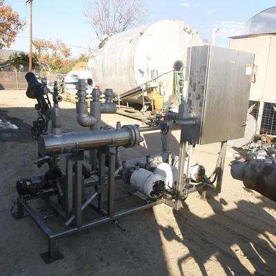 Heat Exchanger, Shell & Tube, S/st, Heat Transfer Pump Skid, (4) Pumps #S744939