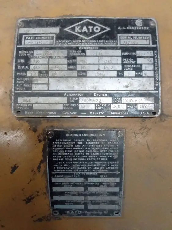 Used KATO 600 SX 9D Generators Texas US | Apollo Electric #1514482