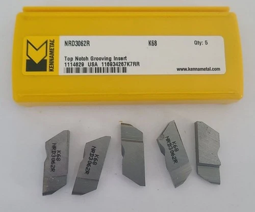Kennametal NRD3062R K68 Grooving Carbide Inserts Lathe Top Notch USA New 5 pcs