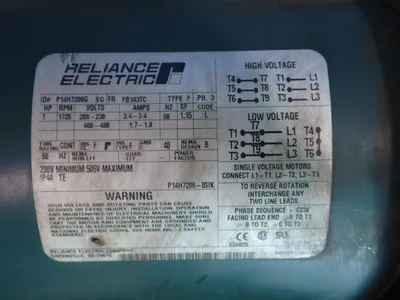 USED RELIANCE ELECTRIC P14H7206G