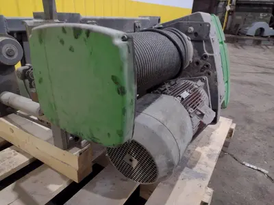 10 TON STAHL SINGLE-GIRDER OVERHEAD CRANE CABLE HOIST & POWER TROLLEY: STOCK #19748