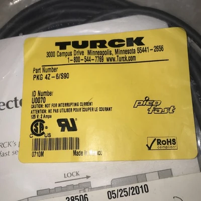 NEW Turck PKG 4Z-6/S90