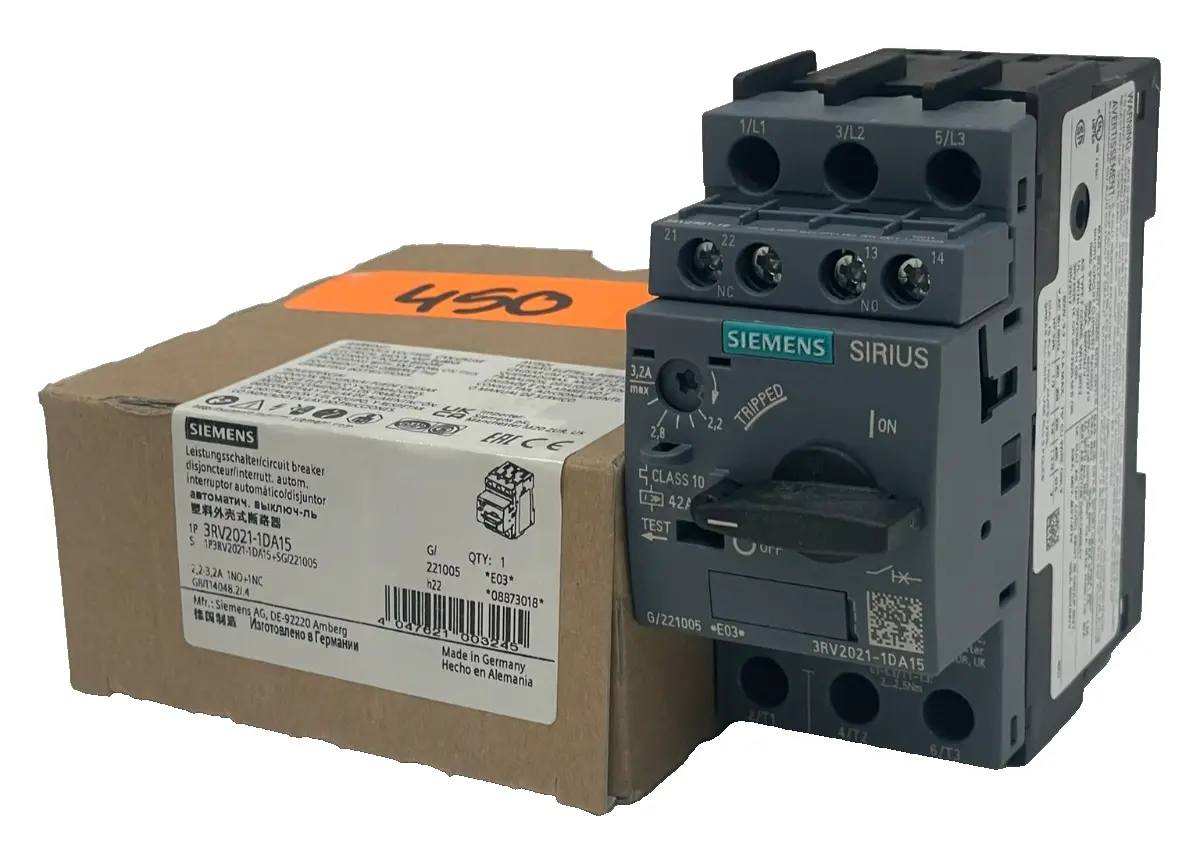 NEW SIEMENS 3RV2021-1DA15 CIRCUIT BREAKER 3RV20211DA15
