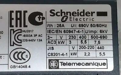 Telemecanique JIS C8201-4-1 120 vac Coil Loc4D12