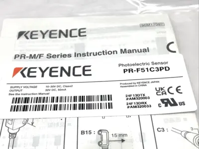 PR-F51C3PD | Keyence  Miniature Photoelectric Sensor Transmitter & Receiver - New