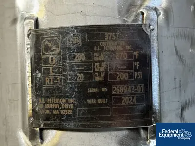 USED B E Peterson, Inc. 4" x 60" BE Peterson Distillation Column Reboiler Unit, 316 S/S, 200#