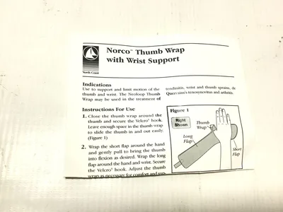 Narco Thumb Wrap with Wrist Support NC15946 Right, NC15945 Left