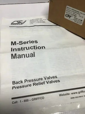 GRIFFCO PRESSURE VALVE (S/N 1127985)