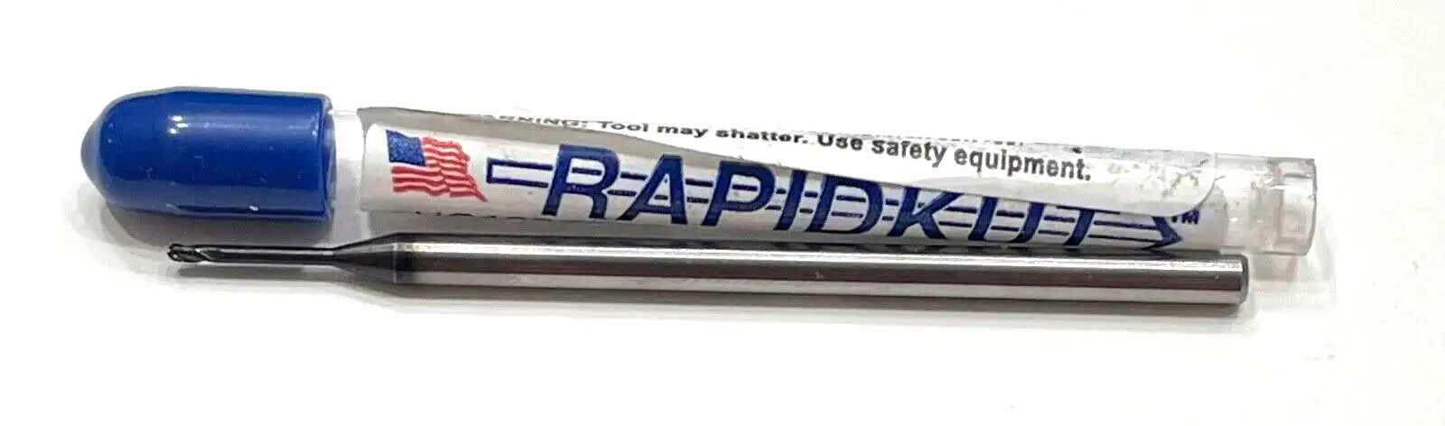 RapidKut .015" Carbide Ball Nose Miniature End Mill Diamond Coating 3FL USA Made