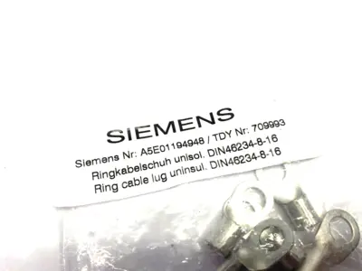A5E01194948,DIN46234-8-16 | Siemens A5E01194948 Ring Cable Lug DIN46234-8-16 PKG OF 5 - New