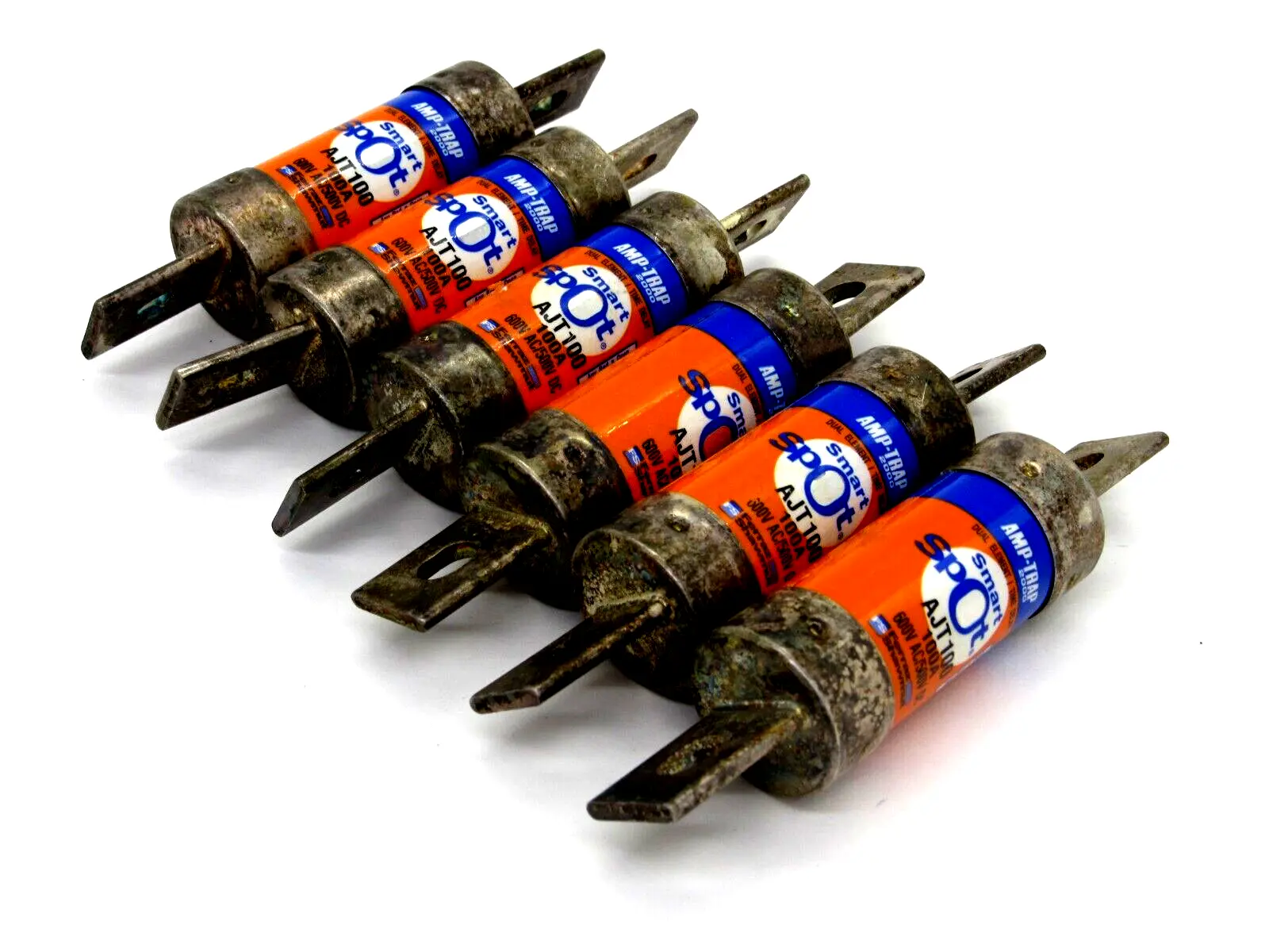NEW LOT OF 6 FERRAZ SHAWMUT AJT-100 FUSES AJT100