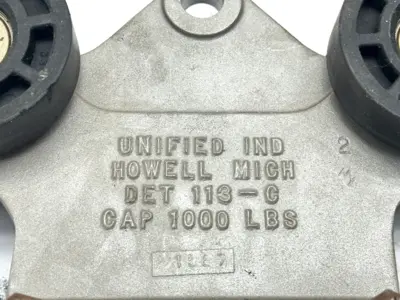 DET 113-C | Unified Ind  Cable Trolley 1000LBS Capacity - Used