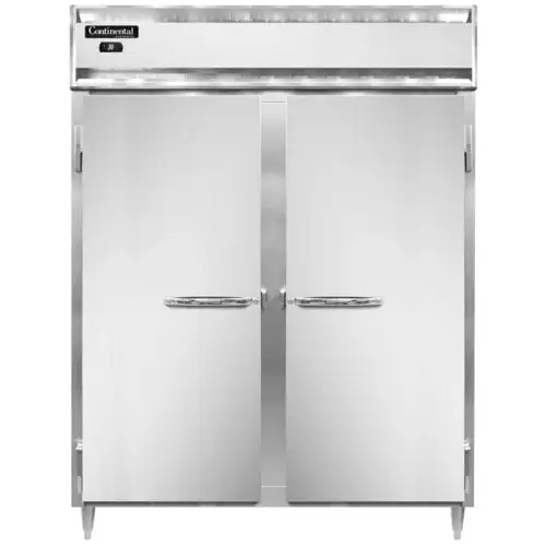 Continental D2RENSS 57" Two Section Reach In Refrigerator, (2) Left/right Hinge Solid Doors, Top Compressor, 115v