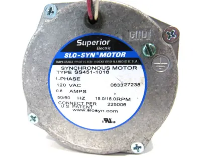 USED SUPERIOR ELECTRIC SS451-1016 SYNCHRONOUS MOTOR SS4511016