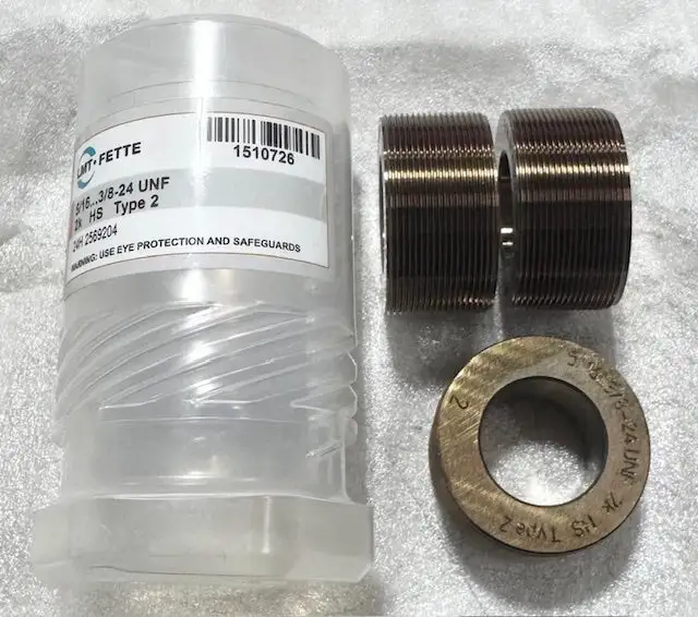 LMT FETTE Thread Rolling Die Set 5/16"...3/8"-24 UNF, 2K HS Type 2 (Set of 3)