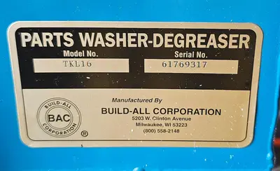 Used BUILD ALL CORPORATION TKL16 Washers Wisconsin US | Lemke Machinery Sales #1354125