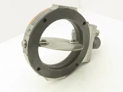 Patterson Kelley 6" Butterfly Valve 316SS Stainless Solids Flow 4-Bolt Wafer