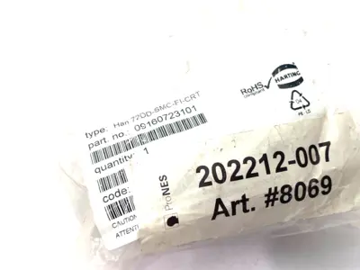 NEW HARTING FEMALE CRIMP INSERT MODULE HAN 72DD-SMC-FI-CRT