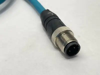 USED ALPHA WIRE SENSOR / ACTUATOR CORDSET MALE M12 4-PIN 64" CUT