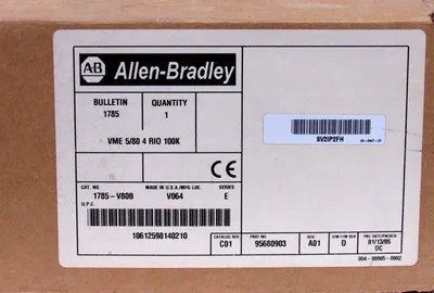 NEW ALLEN BRADLEY 1785-V80B PROCESSOR VME 5/80 SERIES E