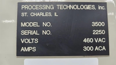 3.5" PTI Extruder, Model 3500 30:1 L/D Ratio Air Cooled Barrel