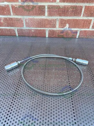 Used STAINLESS STEEL 66" FLEXIBLE BRAIDED HOSE W/ QUICK RELEASE FITTING Hoses | Equipment Lab #486643