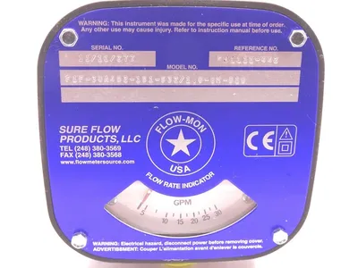NEW FLOW MON F1F-30A4B2-1B1-S32/1.0-UM-D10 FLOW RATE INDICATOR F1F30A4B2