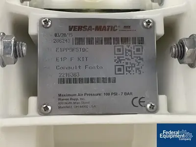 USED Versa-Matic Versa-Matic Diaphragm Pump, Plastic