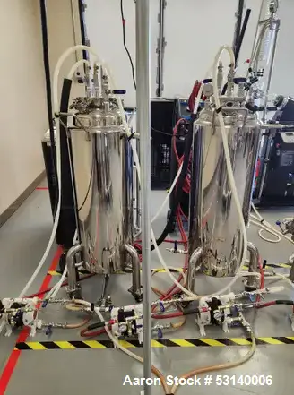 Lot of (2) Used USA Lab 100LB Jacketed Tanks – 304 Stainless Steel, 60L Capacity