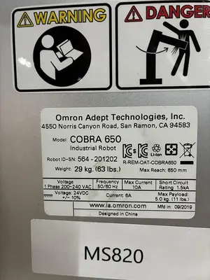 Used OMRON ADEPT COBRA 650 Industrial Controls Ohio US | Surplus Asset Holdings #1289406