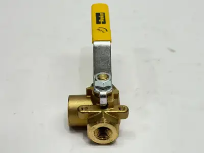 V533P-4 | Parker  Brass Ball Valve 3-Way 1/4" 400 WOG - New Other