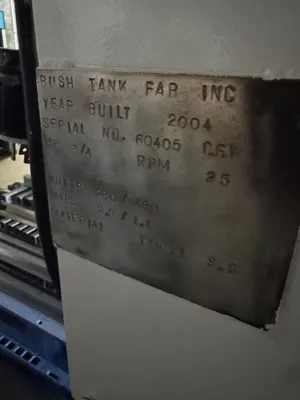 2004 BUSH TANK FAB 5 CU. FT. Mélangeurs rotatifs | Perry Equipment (2)