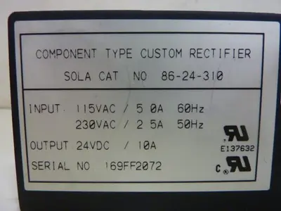 USED SOLA ELECTRIC 86-24-310