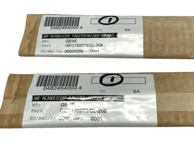 NEW GENERAL ELECTRIC TUNGSTEN LAMP 208V 1500W LOT OF 2
