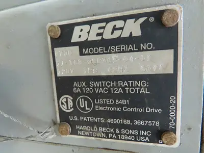 Used BECK _UNKNOWN_ Valves/Fittings | Arrow Industrial #629142