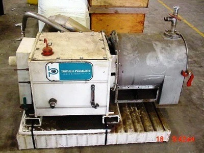 Baker-Perkins S-8 pusher centrifuge, 316SS.