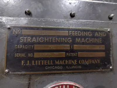 30" X .042" LITTELL MODEL #4-32 COIL STRAIGHTENER: STOCK #19227