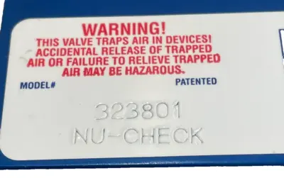 NEW ALADCO 323801 NU-CHECK