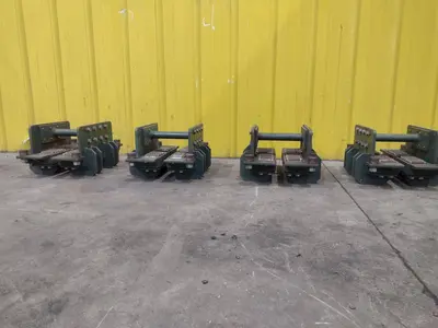 (4) 4 TON HILLMAN MODEL #B1-4  ROLLER TYPE MACHINERY MOVING SKATES: STOCK #22989