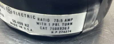 GE JAI-0 Current Transformer Ratio 75:5 1.5% Accuracy At 2.0 VA 4D-25