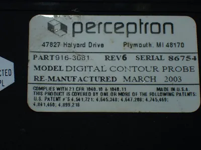 Used PERCEPTRON 9163081 Coordinate Measuring Machine Parts Ohio US | HGR 24 #907445