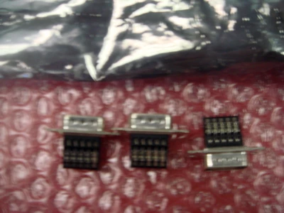 New 9-pin Male Serial Connectors with Gold Pins (Qty 5)