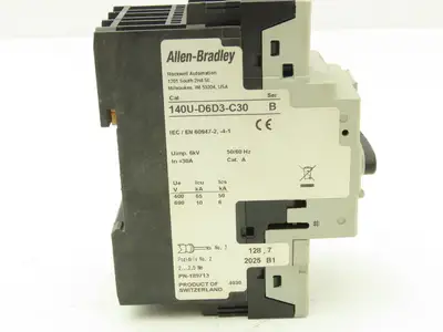 Allen Bradley 140U-D6D3-C30 Manual Motor Starter Circuit Breaker 30A Ser B