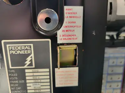 Used FEDERAL PIONEER 50H3 Switchgears British Columbia CA | Lenmark #1427012