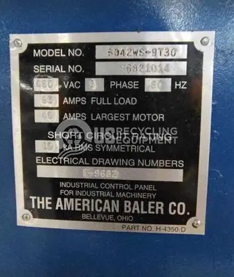USED 2014 AMERICAN BALER 6042WS-9T30 HORIZONTAL