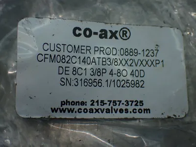 Used COAX CFM082C140ATB3/8XX2VXXXP1 Solenoid Valves Ohio US | HGR 24 #864297