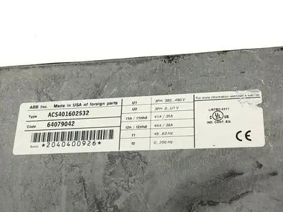 Used ABB ACS401602532 Variable Speed Drives Michigan US | Maverick Industrial Sales #1401380