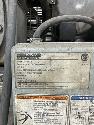 Used INGERSOLL RAND 2475N7.5 TYPE 30 Tank Mounted Air Compressors South Dakota US | Machinesused.com #1334056