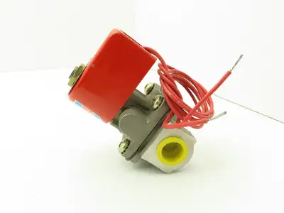 Lancer 2LB2L460 2-Way Skinner Solenoid Valve .5"NPT N.C. 0-100psi 120v Stainless