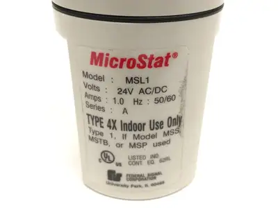 USED MICROSTAT SER. A RED STATUS INDICATOR STACK LIGHT 24V AC/DC 1A